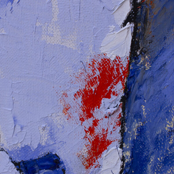 Blue boy oil on canvas detail J Walker 2022 copyright