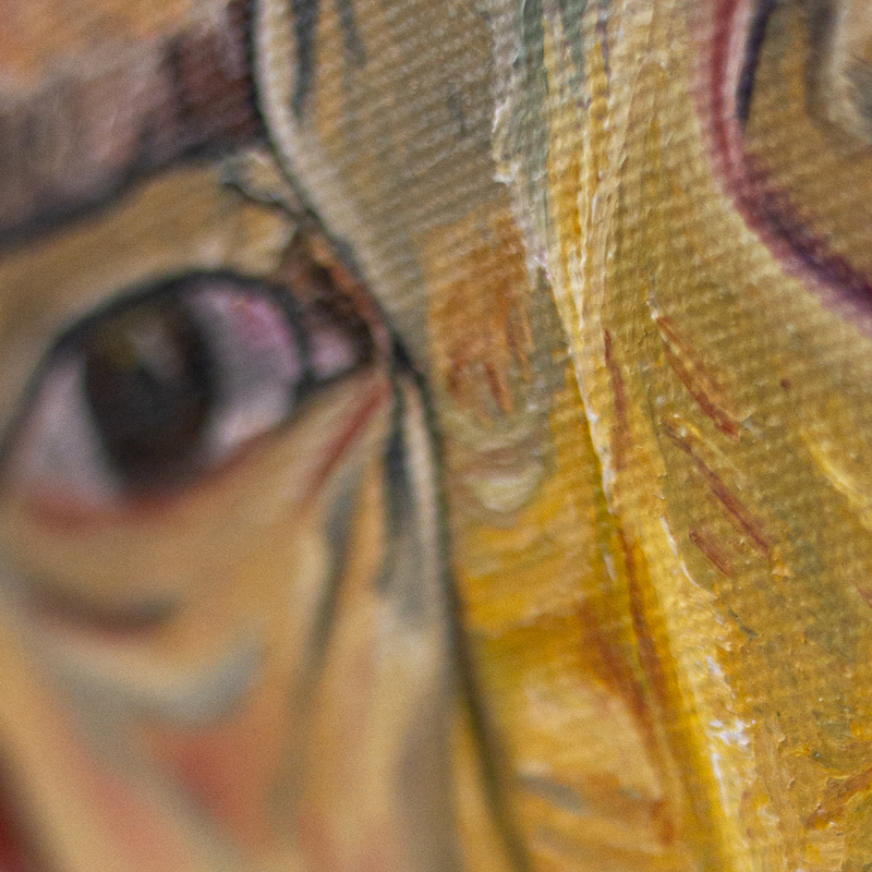 Portrait of Trabuc. Van Gogh oil on board. detail copy J Walker