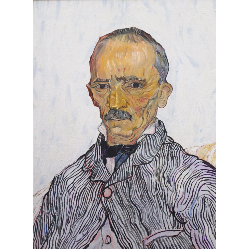 Portrait of Trabuc Van Gogh oil on board copy J Walker