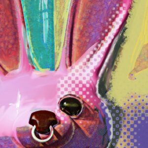 rabbit flower cube skull copyright JJ Walker 2023