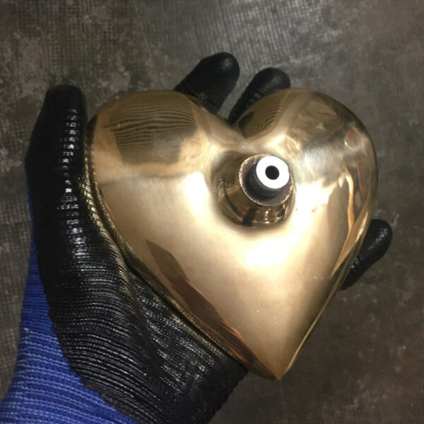Hand cast bronze heart. JJ Walker. Copyright 2023