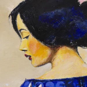 Vintners daughter. Oil on canvas detail J J Walker copyright 2024