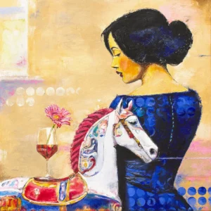 Vintners daughter. Oil on canvas J J Walker copyright 2024