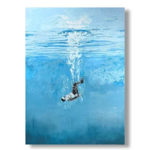 Dreaming while awake in Barcelona. Oil on wood by JJ Walker 2024