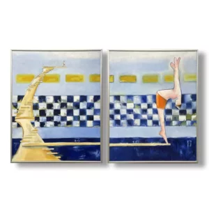 JJ Walker oil on canvas. Vertical dancer