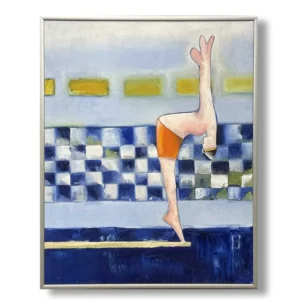 JJ Walker oil on canvas. Vertical dancer
